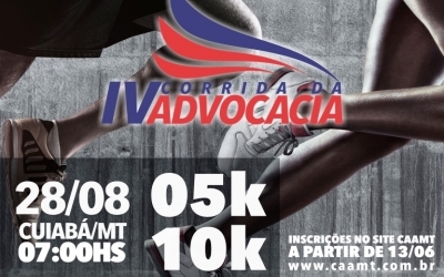 Inscrições para IV Corrida da Advocacia começam segunda-feira (13)