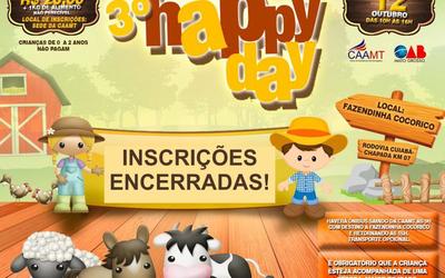 Encerradas inscrições para 3º Happy Day