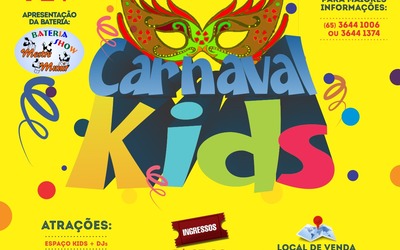 Carnaval Kids é nesta sexta-feira (24)