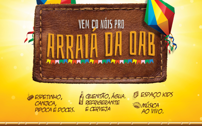 Arraiá da OAB Barra do Garças é neste sábado (01/07)