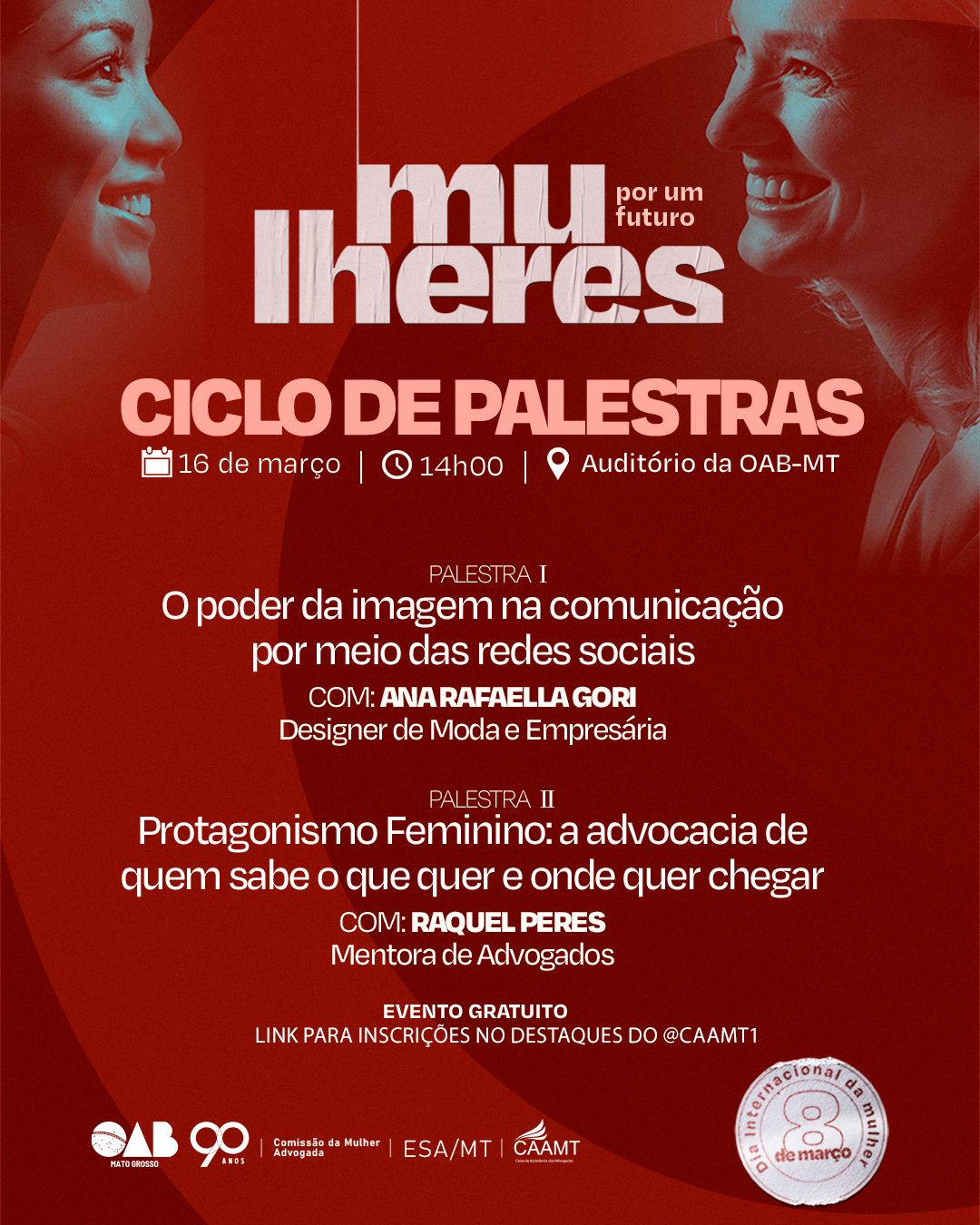 CAA-MT promove três eventos para celebrar o mês da mulher