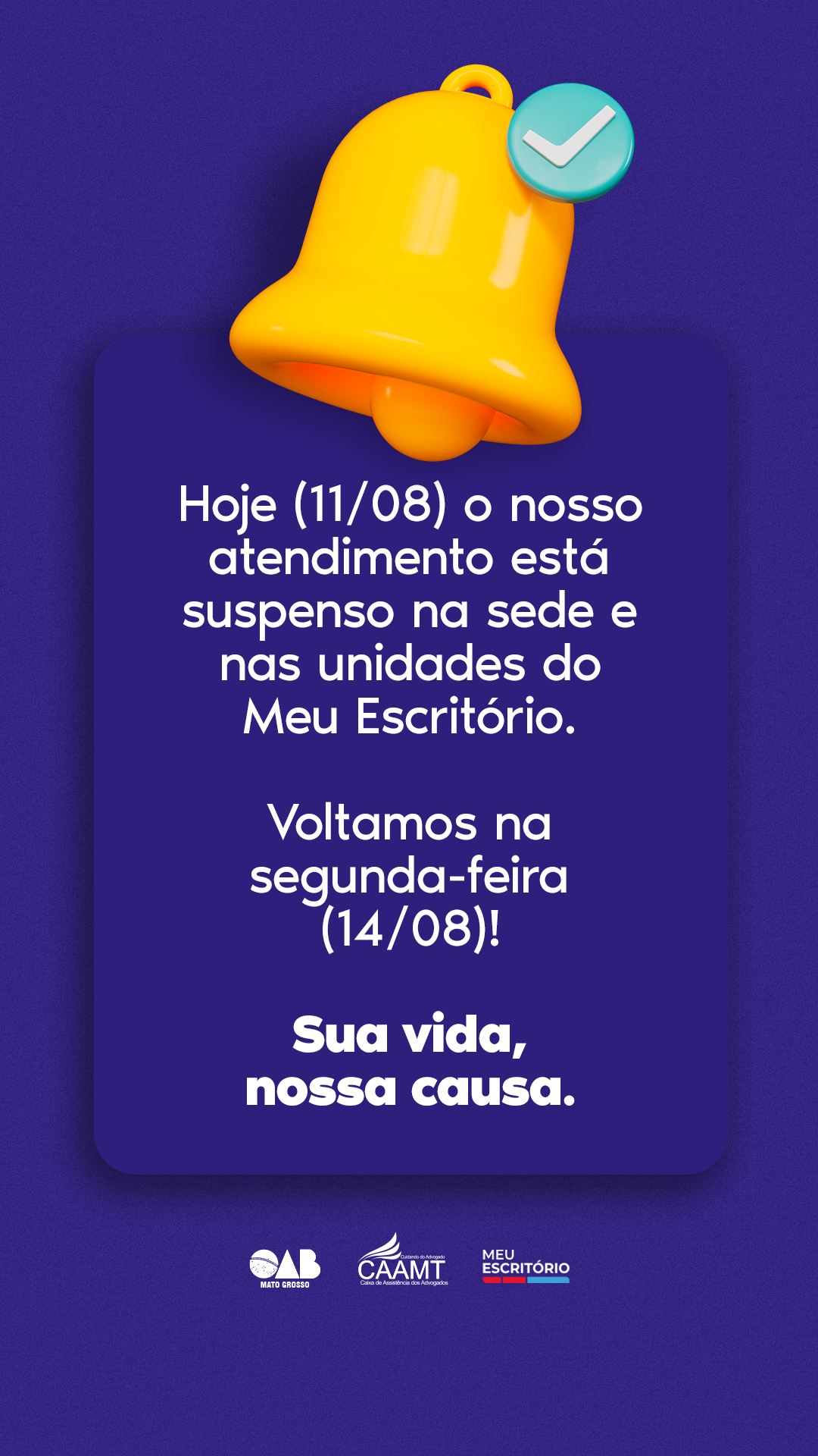 Expediente é suspenso por celebração do Dia do Advogado